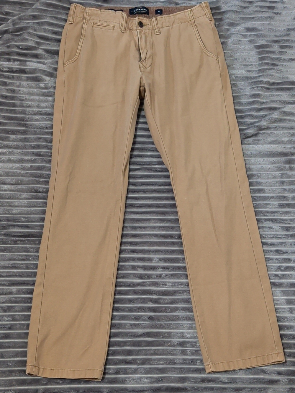 Men's Khaki Chino Pants - Slim Straight